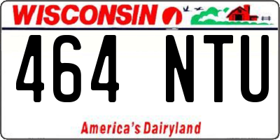 WI license plate 464NTU