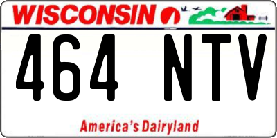 WI license plate 464NTV