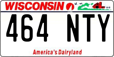 WI license plate 464NTY