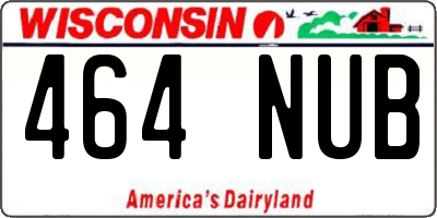 WI license plate 464NUB