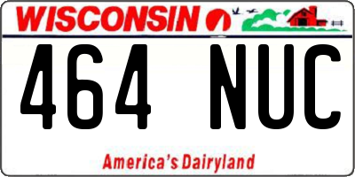 WI license plate 464NUC