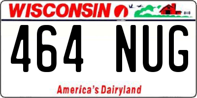 WI license plate 464NUG