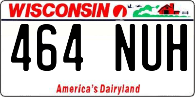 WI license plate 464NUH