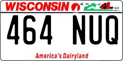 WI license plate 464NUQ
