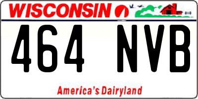 WI license plate 464NVB