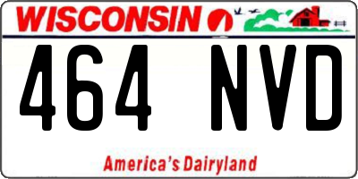 WI license plate 464NVD