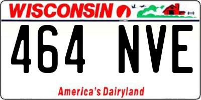 WI license plate 464NVE