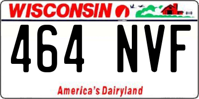 WI license plate 464NVF