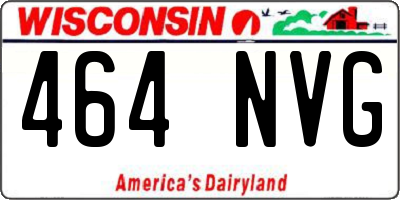WI license plate 464NVG