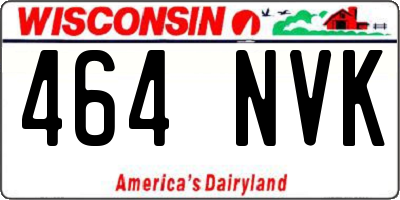 WI license plate 464NVK