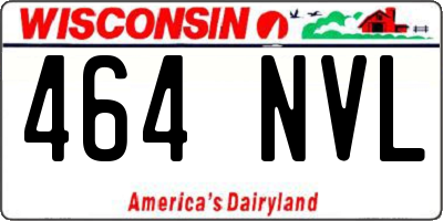 WI license plate 464NVL