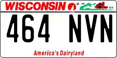 WI license plate 464NVN
