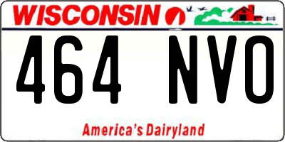 WI license plate 464NVO