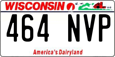 WI license plate 464NVP
