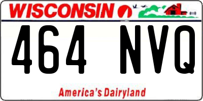 WI license plate 464NVQ