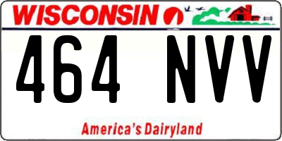 WI license plate 464NVV