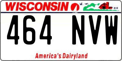 WI license plate 464NVW