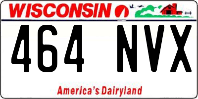 WI license plate 464NVX