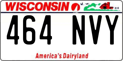 WI license plate 464NVY