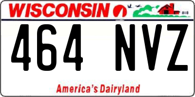 WI license plate 464NVZ