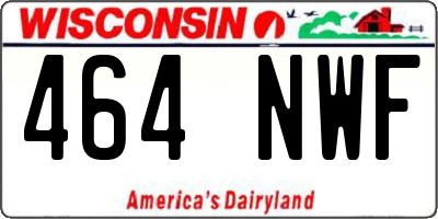 WI license plate 464NWF