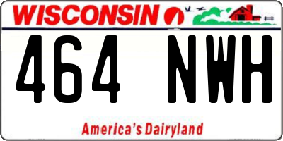 WI license plate 464NWH