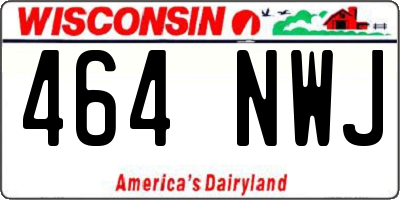 WI license plate 464NWJ