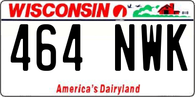 WI license plate 464NWK