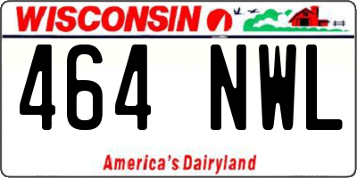 WI license plate 464NWL