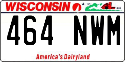 WI license plate 464NWM