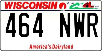 WI license plate 464NWR