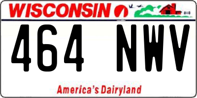 WI license plate 464NWV