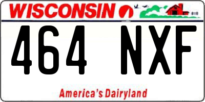 WI license plate 464NXF