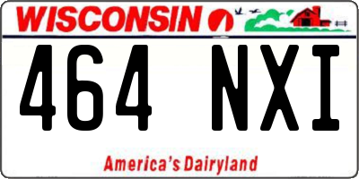 WI license plate 464NXI