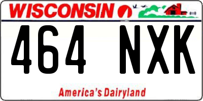 WI license plate 464NXK