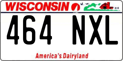 WI license plate 464NXL