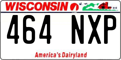WI license plate 464NXP