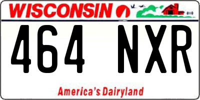 WI license plate 464NXR