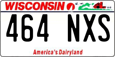 WI license plate 464NXS