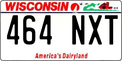 WI license plate 464NXT