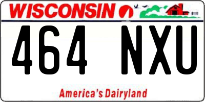 WI license plate 464NXU