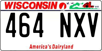 WI license plate 464NXV