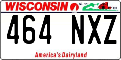 WI license plate 464NXZ