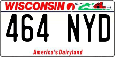 WI license plate 464NYD