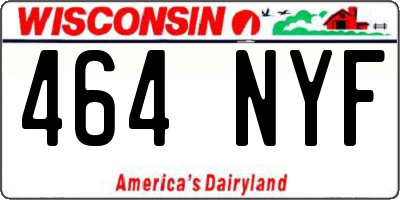 WI license plate 464NYF