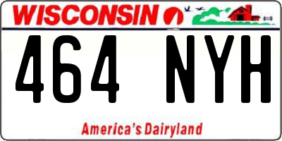 WI license plate 464NYH