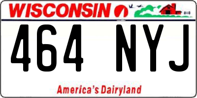 WI license plate 464NYJ