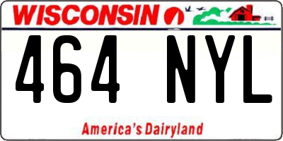 WI license plate 464NYL