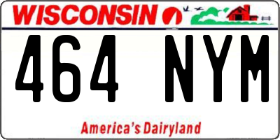 WI license plate 464NYM