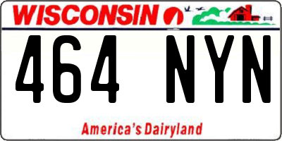 WI license plate 464NYN